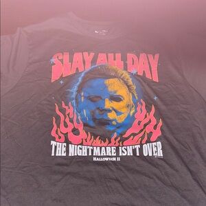 Halloween II 'Slay All Day' Graphic Tee - Black